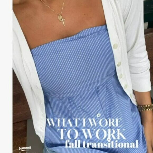 Zara Tops - ZARA STRETCH POPLIN TOP SIZE L 3376/010/044 17 ptp